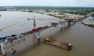 Ngắm cầu nối 2 tỉnh Cà Mau – Bạc Liêu vốn hơn 650 tỷ đồng trước ngày hợp long