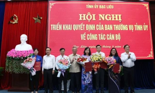 Bạc Liêu điều động, bổ nhiệm nhiều lãnh đạo chủ chốt