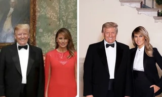 Ảnh vợ chồng Tổng thống Trump mừng Noel bị cho là ảnh ghép: “Lạ lùng đến phút cuối cùng“?