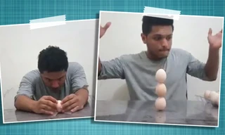 Xếp trứng chồng lên nhau