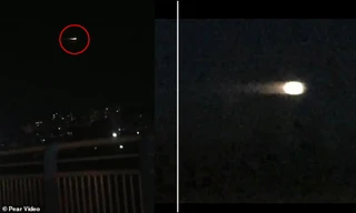 Đốm sáng bí ẩn bay ngang bầu trời đêm, cư dân mạng cho là “người ngoài hành tinh ghé thăm“