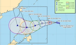 Sau bão Molave, áp thấp Rolly lại đang mạnh lên thành bão, có thể trở thành cơn bão số 10