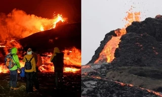 Bất chấp nguy hiểm, hàng ngàn người tụ tập xem núi lửa phun, nhiều người phải đi cấp cứu