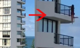 Cư dân mạng ngán ngẩm cô gái đu đưa bên ngoài ban-công để chụp ảnh "sống ảo" cho ấn tượng