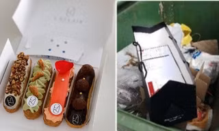 Góc cục súc: Gọi không ai nhận, shipper vứt hộp bánh vào thùng rác rồi chụp ảnh gửi khách