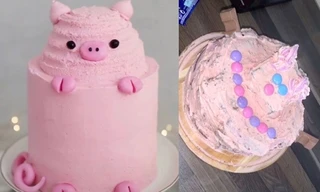 Đặt bạn làm bánh sinh nhật hình heo con, khi nhận được thì khóc thét vì… không nhận ra con gì