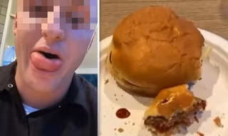 Thanh niên xui xẻo đang ăn bánh thì bị ong đốt vào lưỡi, sưng phồng không ngậm được miệng