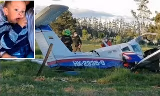 Một em bé là người duy nhất sống sót trong vụ máy bay rơi, do được mẹ ôm trong tay che chở