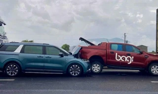 Tai nạn giữa 7 ô tô trên tuyến cao tốc Phan Thiết - Dầu Giây trong chiều mưa