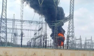 Cháy Trạm biến áp 500kV Long Thành, cột khói cao cả trăm mét