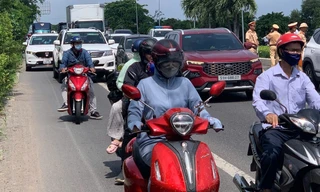 6 ô tô con va chạm liên hoàn trên quốc lộ, lối ra TP Vũng Tàu ùn tắc