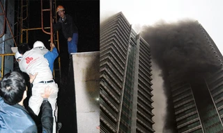 Ba giờ mắc kẹt trong tòa tháp cháy