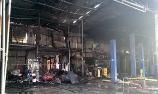 Hiện trường vụ cháy.