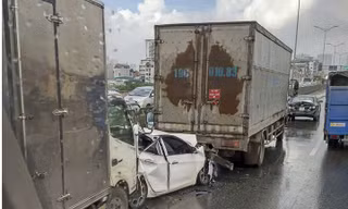 Hiện trường vụ tai nạn.