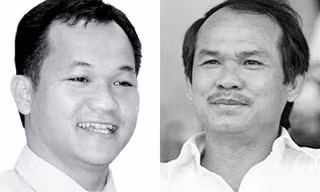 Ông Đoàn Nguyên Thu và bầu Đức.