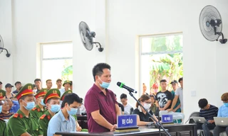 Bị cáo Thiện tại phiên tòa