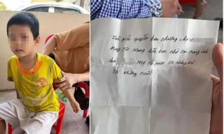 Bé trai bị người bố bỏ lại ở TAND tỉnh Bắc Giang