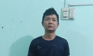 Đối tượng Cường tại cơ quan Công an