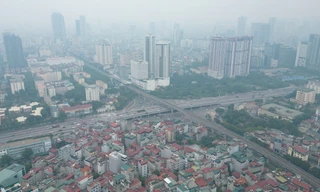 Hà Nội mù mịt, chất lượng không khí xấu