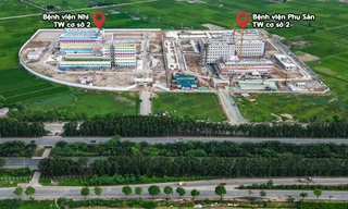 Toàn cảnh 2 bệnh viện Trung ương trị giá 1.500 tỷ đồng ở Hà Nội sau hơn một năm thi công