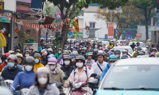 Toàn cảnh tuyến đường vừa được Sở Xây dựng Hà Nội xác định là điểm ùn tắc mới phát sinh