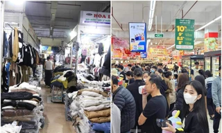 Cảnh trái ngược giữa siêu thị và chợ truyền thống ngày giáp Tết