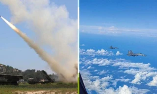 Gần đây, Bắc Kinh liên tục tập trận bắn đạn thật gần đảo Đài Loan. Ảnh: Global Times.