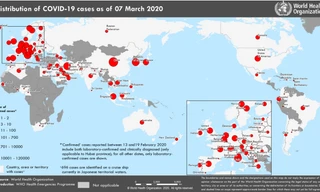 Các ca mắc Covid-19 trên thế giới tính đến 7/3. Đồ họa: WHO.