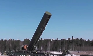 Siêu tên lửa RS-28 Sarmat của Nga. Ảnh: Tass.