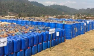 Số tiền chất ma túy mà cảnh sát Myanmar vừa thu giữ. Nguồn: CNN.