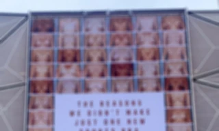 Quảng cáo áo ngực mới của Adidas là bộ ảnh 25 cặp ngực trần (ảnh gốc đã bị làm mờ). Nguồn: Twitter.