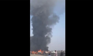 Hiện trường vụ tai nạn. Ảnh: Ahram Online.