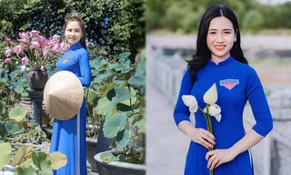 Bóng hồng xứ Nghệ thướt tha, duyên dáng trong tà áo dài 