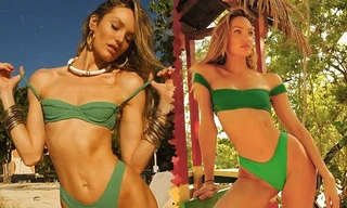 Candice Swanepoel diện bikini trễ nải tôn dáng ngọc ngà