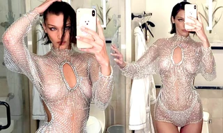 Bella Hadid mặc xuyên thấu tôn đường cong 'nảy lửa'