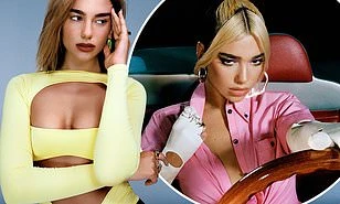 Giọng ca nước Anh Dua Lipa mặc gợi cảm tôn ba vòng nảy nở