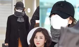 Song Hye Kyo đeo khẩu trang kín mít từ Ý về Hàn Quốc
