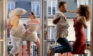 Cách ly ở Paris, nữ blogger và bạn trai mỗi ngày tung một clip 'lầy lội' hết cỡ