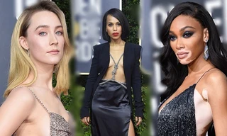 Người đẹp 9x, siêu mẫu bạch biến 'quên' nội y đi dự Quả Cầu Vàng 