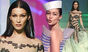 'Nhức mắt' ngắm chị em Gigi, Bella Hadid mặc xuyên thấu lộ nội y