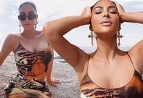 Kim 'siêu vòng 3' thả dáng bốc lửa với vòng eo nhỏ khó tin