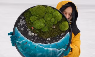 Nữ nghệ sĩ làm tranh tường độc đáo từ cây cỏ thiên nhiên 