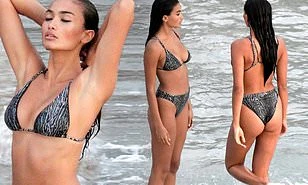 Hậu trường chụp bikini nóng bỏng của siêu mẫu cao 1m80 Kelly Gale
