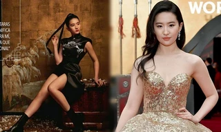 Lưu Diệc Phi diện đầm cánh phượng cúp ngực bồng bềnh như công chúa