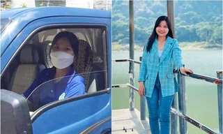 Trần Thị Việt Trinh lái xe hỗ trợ phòng dịch
