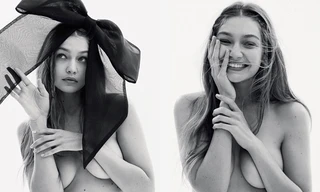 Gigi Hadid cởi áo bán nude trên Vogue Nga