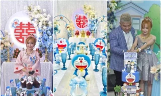Đám cưới ngập tràn Doraemon của cô dâu miền Tây 