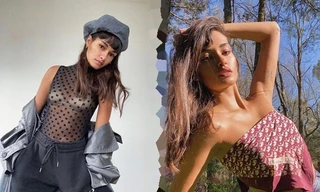 Siêu mẫu Brazil diện áo xuyên thấu lộ nội y, cuốn khăn che ngực 