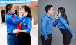 Độc đáo ảnh cưới nhuộm sắc xanh thanh niên của cặp đôi Bí thư Đoàn