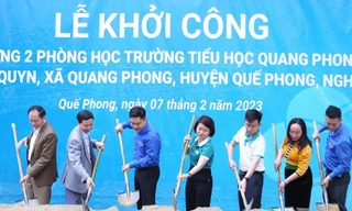 Tỉnh Đoàn Nghệ An khởi công xây phòng học, ngôi nhà hạnh phúc cho người nghèo miền núi